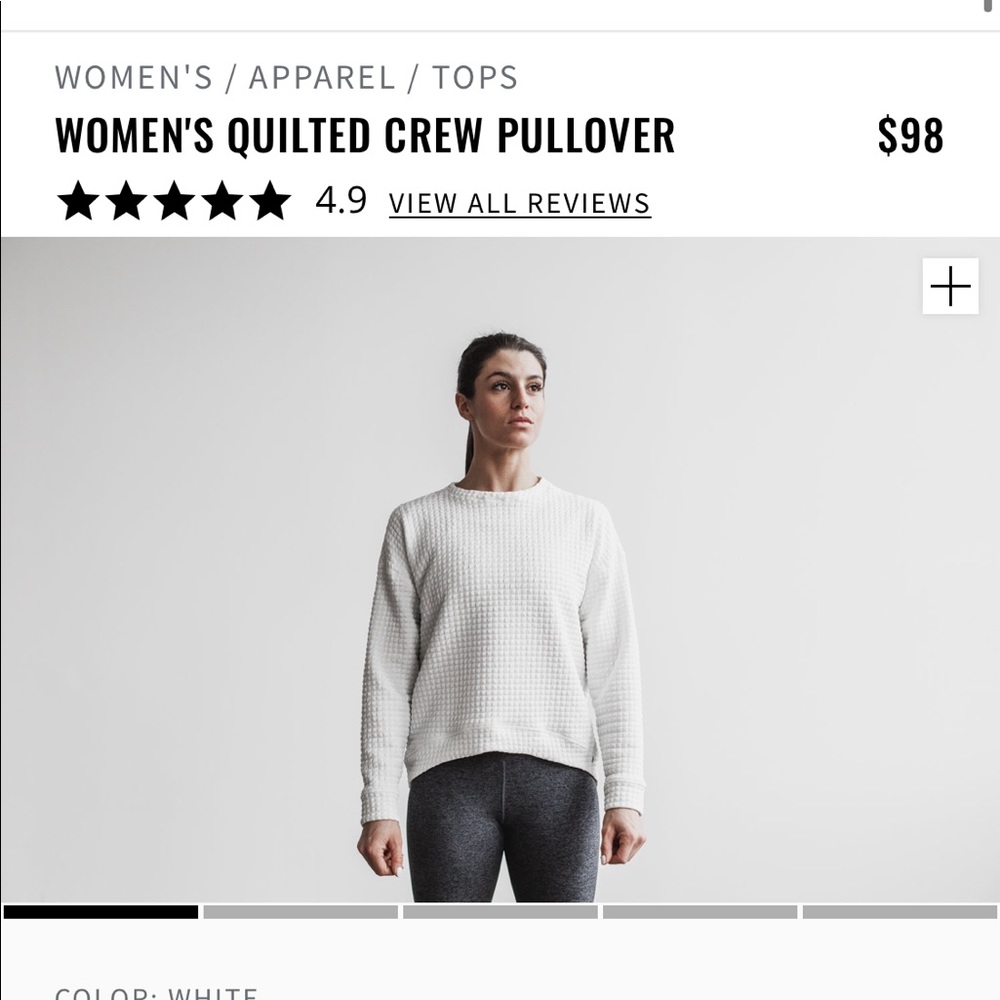 @@traded@@EUC NB white quilted crew pullover